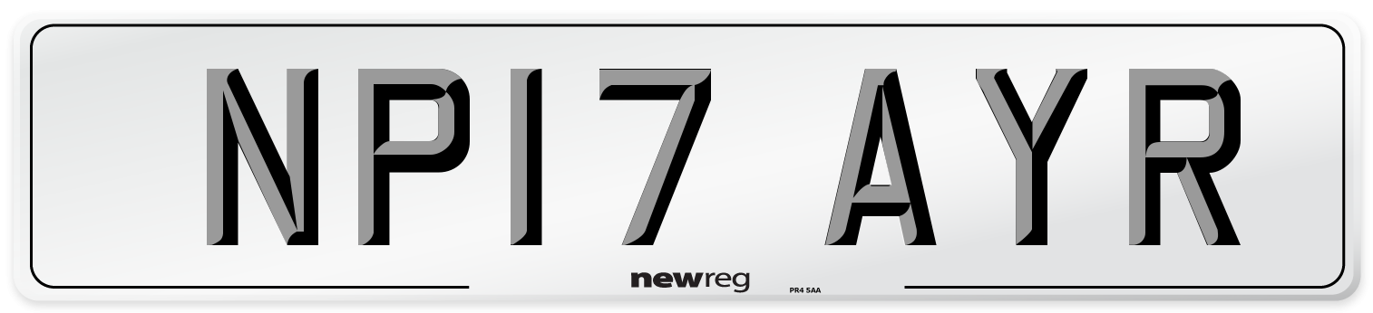 NP17 AYR Number Plate from New Reg